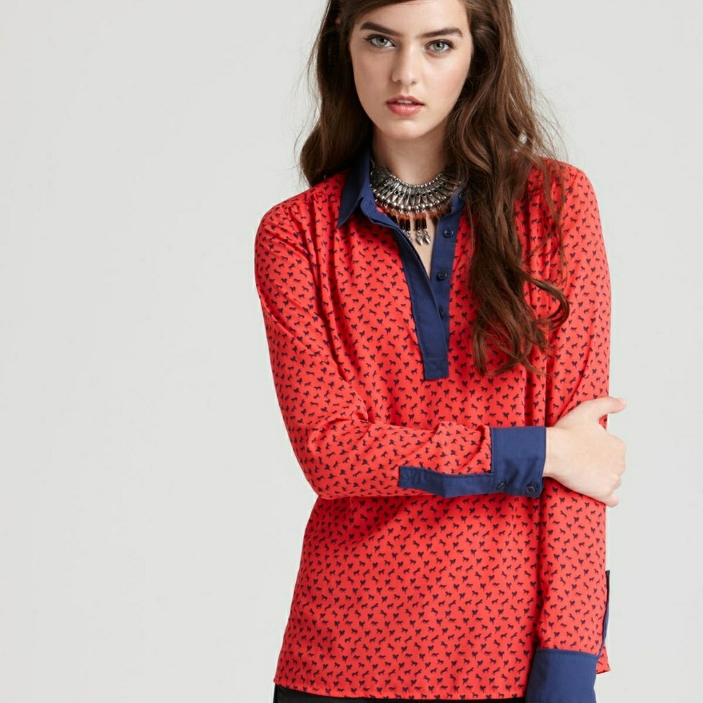 Horse print blouse